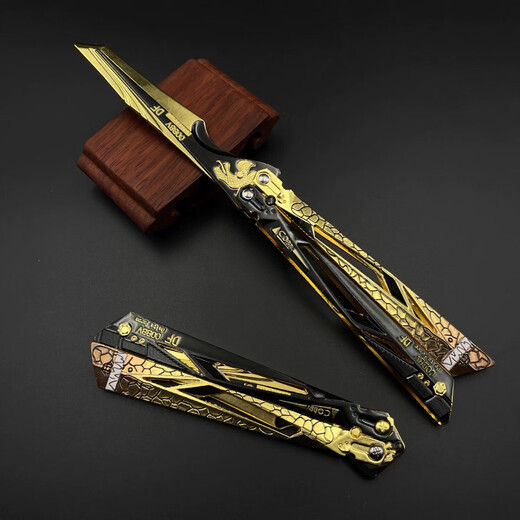 Pengyi Delta Action Shadow Edge Butterfly Blade Peripheral Alloy Material Polaris Model Toy Model Game Peripheral 23cm Shadow Edge Butterfly Knife Alloy Upgrade Restore Delta Action
