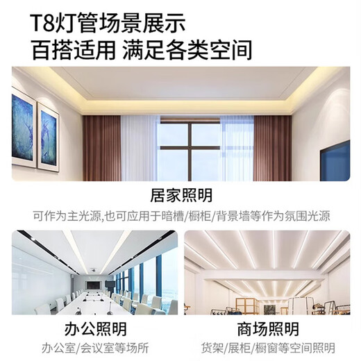 Foshan Lighting (FSL) T8 lamp LED fluorescent tube 1.2 meters 40W positive white light 6500K (2 pieces)