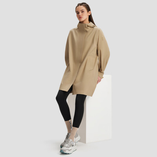 Descente Dualis Urban Commuter Trench Cabinet Trench Coat Veste Veste Br-brun pour femmes XL