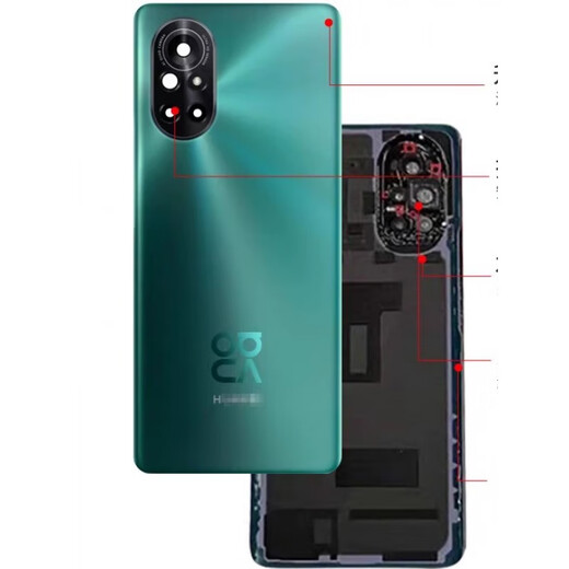 Huawei (HUAWEI) nova9 back cover nova9pro original mobile phone case nova8 glass back screen nova8pro battery cover nova9pro bright black original back cover + frame lens +