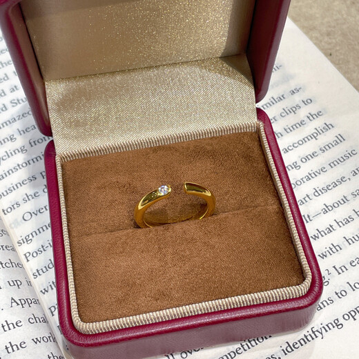 Sea Rover gold dot diamond shiny loach back ring women's 999 pure gold glossy ring ring birthday gift for girlfriend Gold loach back ring size 12-13 gold weight about 8 grams