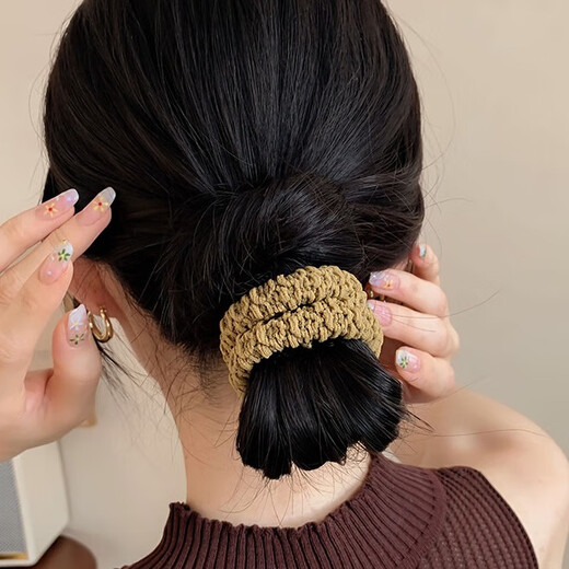 Jiuweiya headband new high-end rubber band hair tie, good-looking, non-stop, funny, high-elastic and durable hairband headwear JYFQ126# mixed color 10 bags