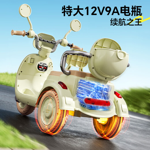 Mengduofu children's toys 1-3-6 one-year-old baby birthday gift 2-year-old girl electric car 3-45 boy car green 1-6 years old remote control + battery life 3h + 12V9 dual drive + Bluetooth + early education