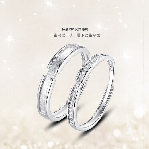 DR Proposal Diamond Ring 1 Carat Simple Luxury Couple Ring 925 Silver Ring Niche Design Proposal Valentine's Day Gift