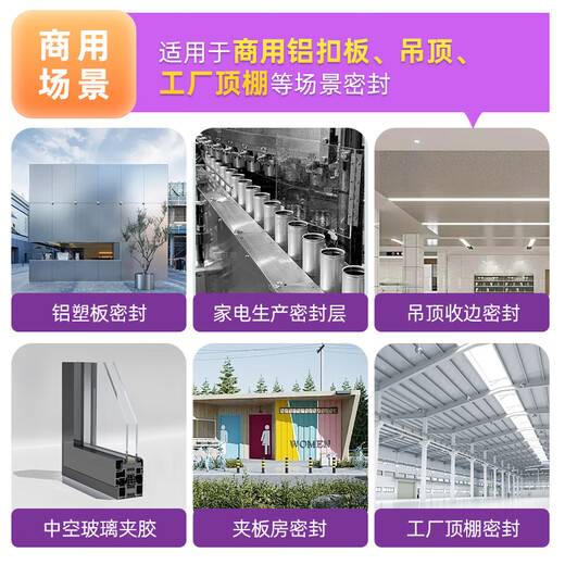 FullTeam glass glue, sealant, door and window weather-resistant glue, baseboard edge sealing glue 300ml FB626 transparent