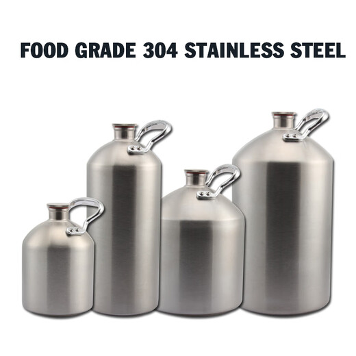 304 stainless steel liquor bottle craft home-brew beer second-batch barrel wine bottle home camping outdoor long-term storage 2L