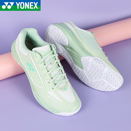 YONEX badminton shoes for men and women, teenagers, professional shock-absorbing sports shoes for training, national team competition, new SHB470CR, light green, same style for men and women 37