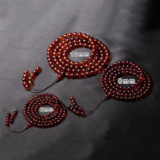 Blood Amber Bracelet Selected Burmese Blood Amber Certificate Buddha Beads Multi-circle Male and Female Ball Beads Necklace Amber Blood Amber 108 Pieces 10mm with Certificate