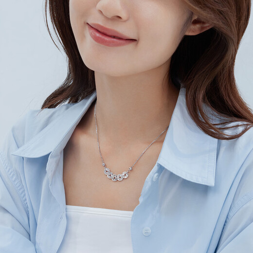Lukfook Jewelry Platinum Necklace Qianduoduo Platinum 950 Scale Copper Coin Necklace Price Approximately 8.73g