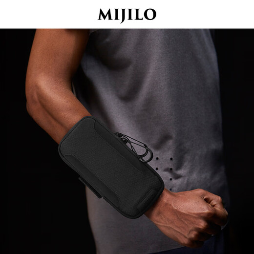 MIJILO running arm bag men's sports equipment mobile phone bag arm mobile phone bag arm bag arm sleeve wrist bag black