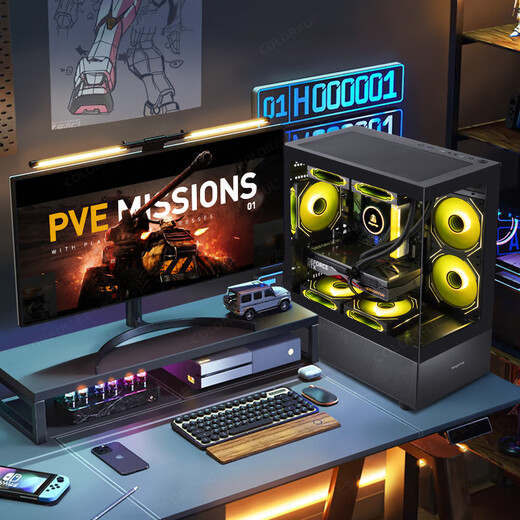 Colorful i5 12600KF/14600KF RTX5060 5060TI graphics card Black Myth Wukong e-sports game design computer host desktop assembly machine sea view room with two 12490F丨32G丨1TB丨5060