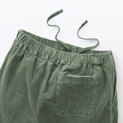 MUJI Women's Stretch Corduroy Lightweight Straight Pants Women's 25th Autumn Women's Clothing BE1Y5A5A Smoked Green L (165/70A)