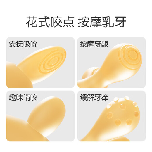 Golden Collar Cat Rabbit Teething Stick Baby Teething Stick 4 Month Baby Oral Period 3-6 Months Anti-eating Hand and Teeth Chew Toy Rabbit Teething Stick (Nano Silver) Free Storage Box