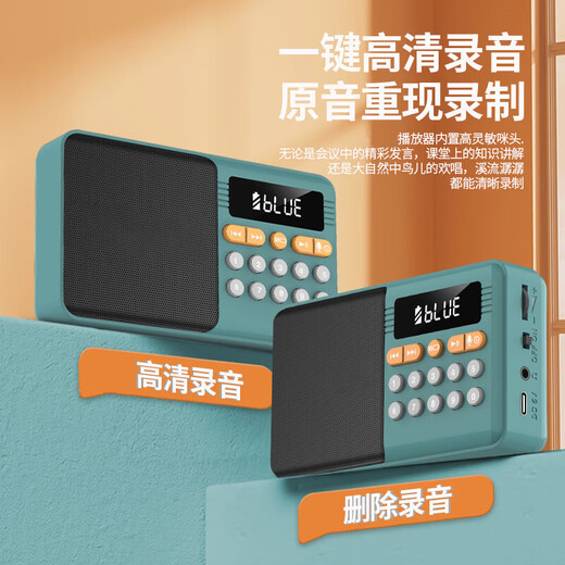 2025 Neues kleines Radio, spezieller Musik-Player für ältere Menschen, Karte, wiederaufladbar, Walkman, Drama-Rezensionsbuch, FM Story Machine, Bluetooth-Lautsprecher für ältere Menschen, tragbar, Halbleiter, Grau