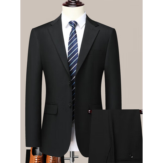 SEVEN 7 Seven brand men's suit casual suit spring and autumn business men's thin section professional decoration body style fashionable two-piece set Navy blue (top + pants) 2XL 185- (recommended 145-160Jin Jin equals 0.5 kg)