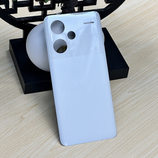Suitable for redmi note13pro+ back cover glass mobile phone battery cover back shell rear screen shell NOTE13PRO+ mirror porcelain white fit_back cover