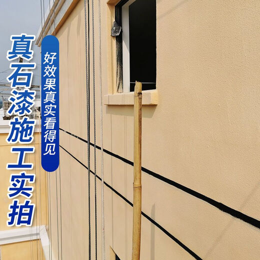 蒋之爱真石漆外墙漆自建房别墅庭院墙面喷砂自喷石头漆防水防晒艺术涂料 硅丙真石漆-型号9903 75公斤/桶【施工20㎡左右】