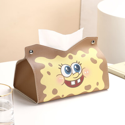 Cute Cartoon Hand Storage Bag for Men and Women Can Hold Tissue Bags and Cosmetics SpongeBob SquarePants Pink