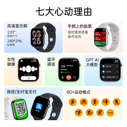 Xiaomi Buyi 2025 New Smart Watch No. 1 All-day Blood Pressure Blood Sugar Heart Rate Health Monitoring NFC Payment Access Control Bluetooth Call Sports Phone Watch for Men and Women Couple Extreme Night Black-ProMax-Top Model-NFC-Singdong Island