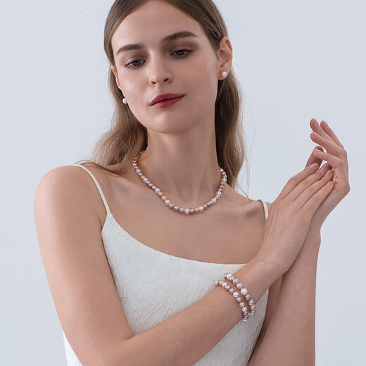 GiO jewelry colorful pearl bracelet women's s925 candy color gift for girlfriend and wife birthday gift