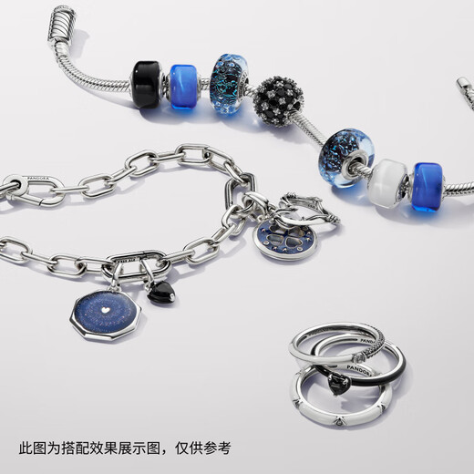 PANDORA (PANDORA) ME Series Flirty Broken Star Rings Gold and Silver Couples Can Be Stacked as Birthday Gifts for Girlfriends Enamel Crafts Ring 193089C01 48MM