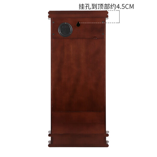 Hanshi (Hense) solid wood chime desk clock, Chinese style desktop clock in the living room, study room, retro display desktop clock HD8031, Liriodendron wood frame, music chime