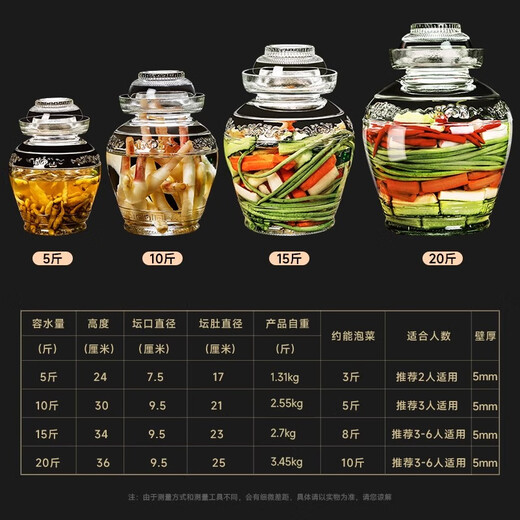 PAKCHOICE pickle jar household thickened sealed jar transparent large-capacity Laba garlic jar wine jar pickle jar