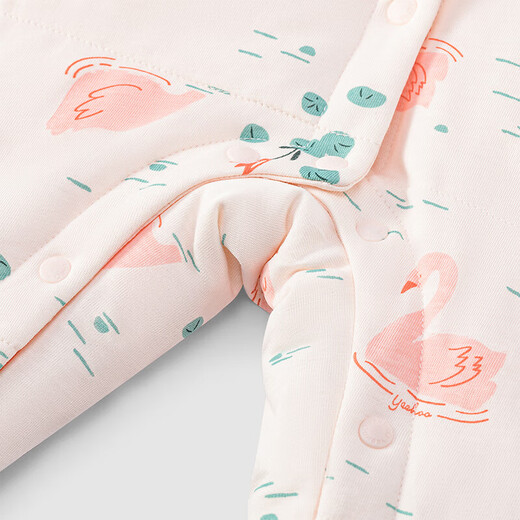 YEEHOO quilted jumpsuit dynamic constant temperature baby clothes autumn and winter warm newborn clothes combed cotton baby crawling clothes