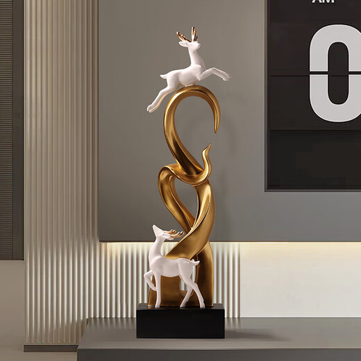 BHM living room decorations, high-end atmospheric TV cabinet, entrance door, entrance hall, office decorations, moving to new home, housewarming gift, Yulu Gaosheng gold, about 66cm high