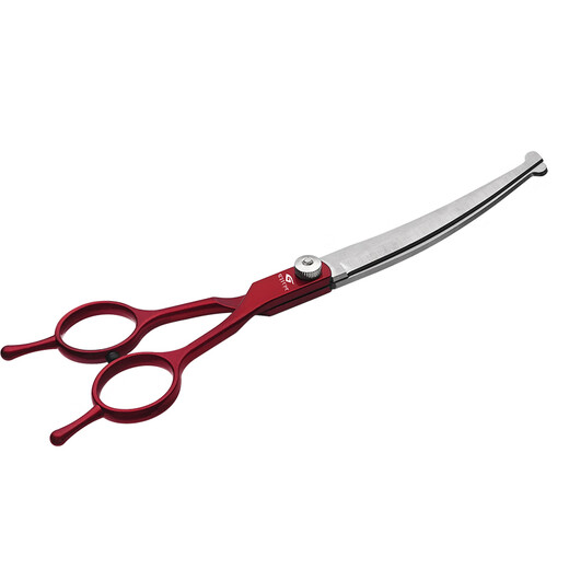 Tanizaki pet grooming scissors, dog hair tool set, 7-inch trimming scissors, curved scissors, Teddy cat and dog universal artifact, dragon blood red pet scissors set