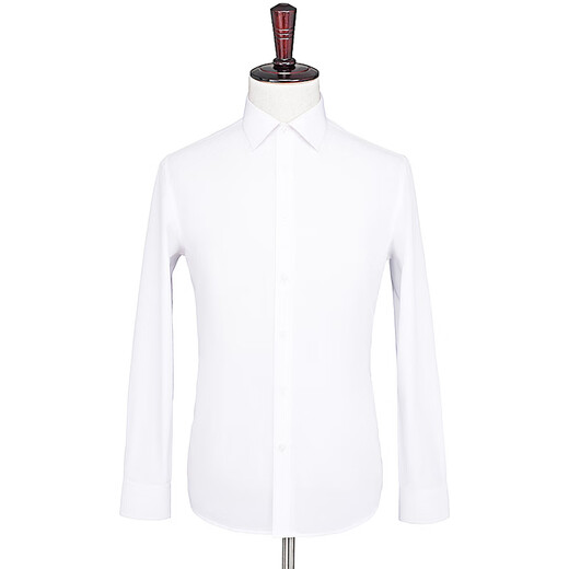 Haipai Haoyu long-sleeved shirt men's slim business formal shirt no ironing professional wear solid color men's wedding texture white top CS3012 white XL (175) 126-135Jin Jin equals 0.5 kg