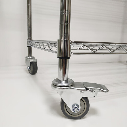 Wen Yijia three-layer tool cart stainless steel color turnover rack trolley truck mobile sorting truck puller handle needs to add layers double handle height