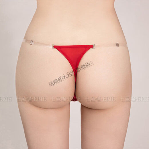 Sexy invisible men's oily pure desire T-shaped eggless and traceless sexy thong, black, one size fits all, suitable for waist circumference 68-92CM