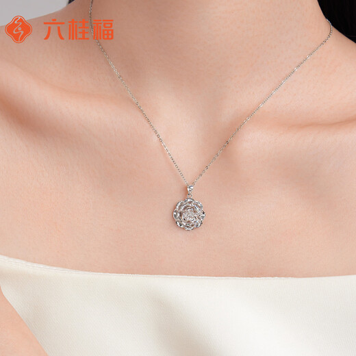 Liuguifu jewelry platinum pendant women's rose pt950 platinum pendant birthday gift necklace about 3.70g