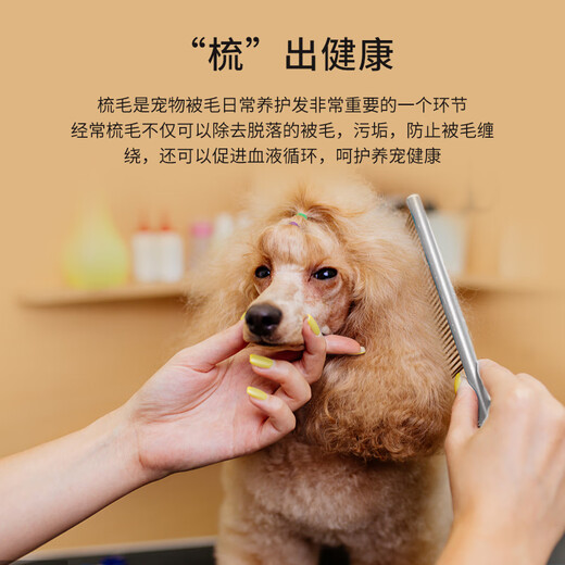 Laiwang Brothers pet grooming comb dog and cat comb stainless steel comb beauty hair comb artifact fluffy hair knotting hair combing medium size