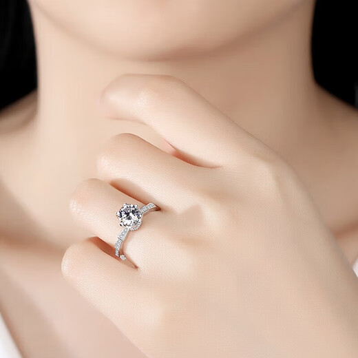 DR Proposal Ring Women's Ring Group Inlaid Moissanite 925 Silver Ring Valentine's Day Birthday Gift