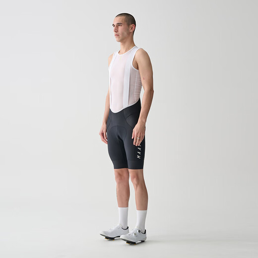 MAAP Men's Team Bib Evo Cycling Shorts Bib Pants Highly Elastic Breathable Fitting Cushion Classic Black M