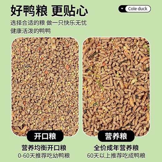 Cole duck special feed, fish and shrimp special nutritional grain, chicks and goslings special nutritionally balanced feeding grain 4001ml Cole duck full price adult nutritional grain