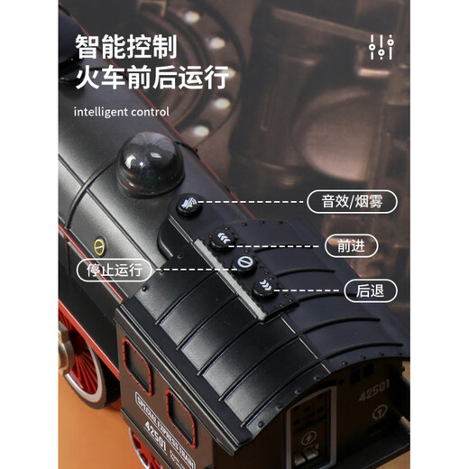 贝智鹿复古蒸汽电动小火车仿真合金高铁轨道车绿皮遥控模型儿童玩具男孩 【遥控充电版/精美礼盒】桥梁-207*99cm-6