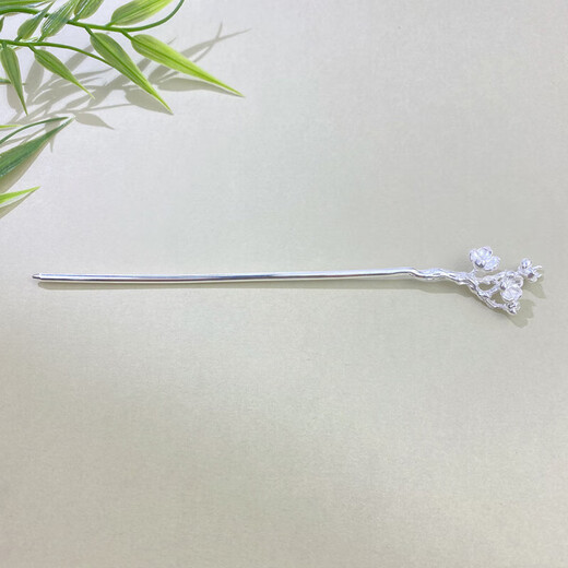 CHINA GOLD hairpin pure silver 999 new Chinese style flower hairpin hairpin Hanfu headdress birthday Chinese Valentine's Day gift for girlfriend and wife about 18.51g