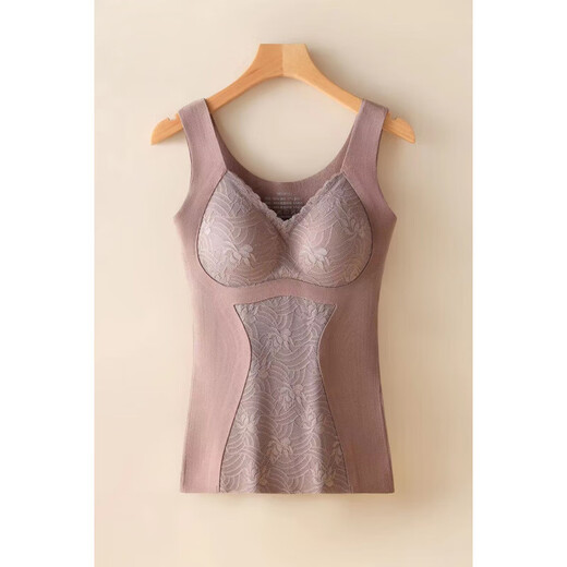 Seamless vest, push-up all-in-one underwear, breast-retracting bra, wire-free German velvet top for women, high elasticity QM Monet Purple XL (110-140Jin Jin equals 0.5kg)