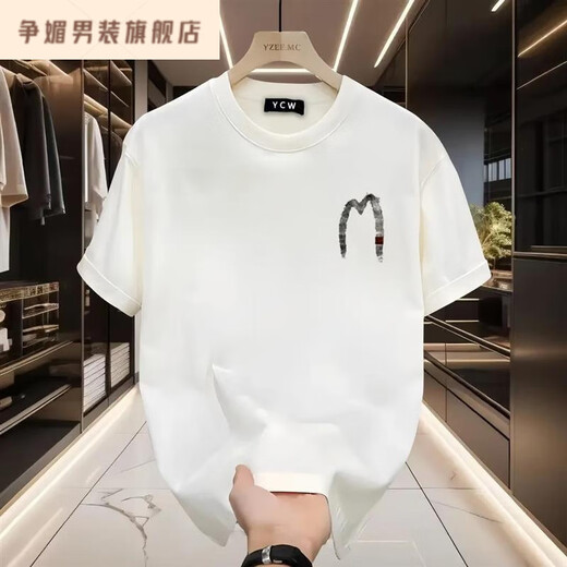 Zhengmei Fengshan Clothing New American Retro Creative Print Loble Round Sheam Heavy F Casual с коротки