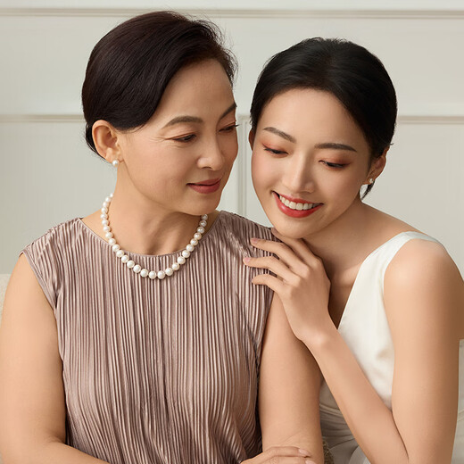 Tahitian 10-11mm Pearl Necklace Large Freshwater Pearl Bead Necklace for Mom and Wife as a Light Luxury Gift