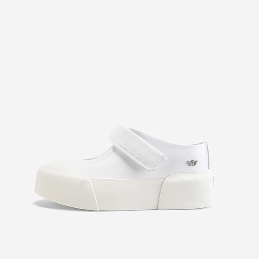 IJin 2024 nuevas zapatillas de 8 cm de espesor y de moda y simples solo patas para mujeres yf698abq blanco 36