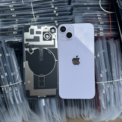 Suitable for Apple 14 original back cover glass iPhone 14puls rear glass assembly 14 original disassembled middle frame black with original waterproof glue 14 original back cover 9 new