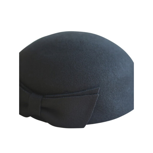 Hanqing mid-summer, autumn and winter woolen woolen bow, retro beret, painter hat, fashion felt hat for women traveling and shopping, white XXS adjustable