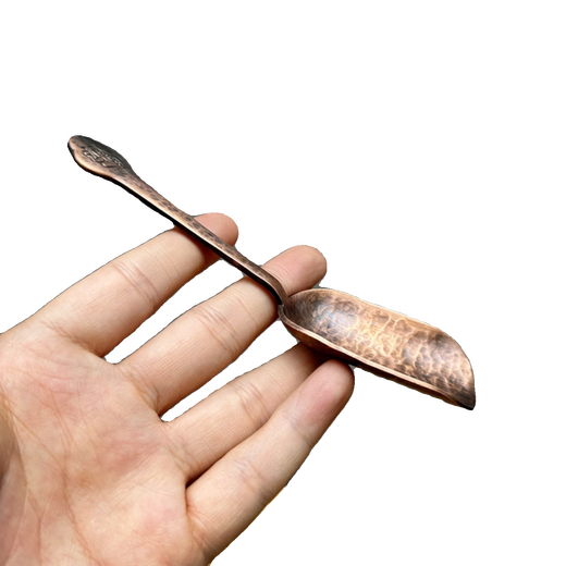 Wen Yijia Jinchan copper tea spoon tea spoon copper tea shovel Kungfu tea set accessories tea ceremony six gentlemen Jinchan copper tea spoon