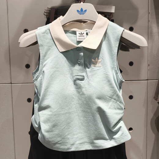 Adidas clover Frauentuch 2025 Herbst Neues heißes Mädchen Kurzes enge Lappel -Kissen -Weste Ke3893 Ke3893 Deep Indigo_Vest_Breast Kissen L.