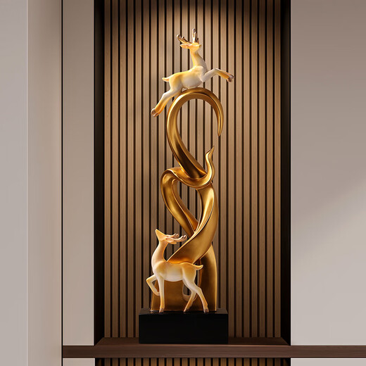 BHM living room decorations, high-end atmospheric TV cabinet, entrance door, entrance hall, office decorations, moving to new home, housewarming gift, Yulu Gaosheng gold, about 66cm high