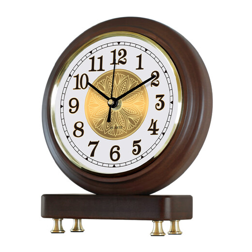 Compas desktop desktop clock solid wood clock new living room table home office clock 535 large